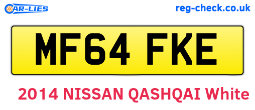MF64FKE are the vehicle registration plates.