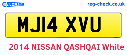 MJ14XVU are the vehicle registration plates.