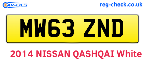 MW63ZND are the vehicle registration plates.