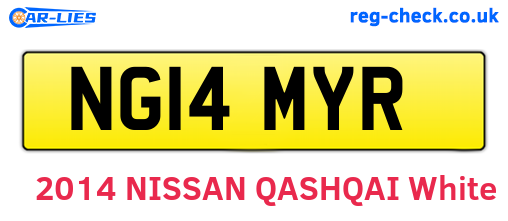 NG14MYR are the vehicle registration plates.