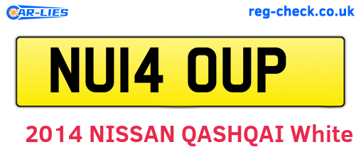 NU14OUP are the vehicle registration plates.
