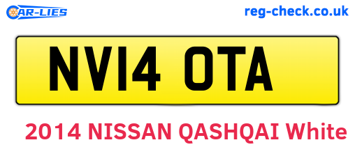 NV14OTA are the vehicle registration plates.
