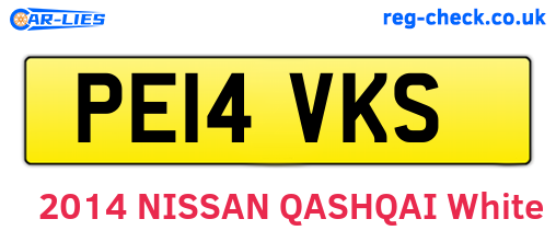 PE14VKS are the vehicle registration plates.