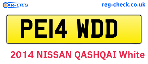 PE14WDD are the vehicle registration plates.