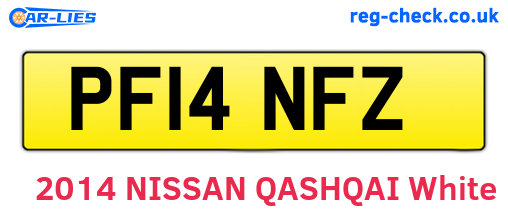PF14NFZ are the vehicle registration plates.