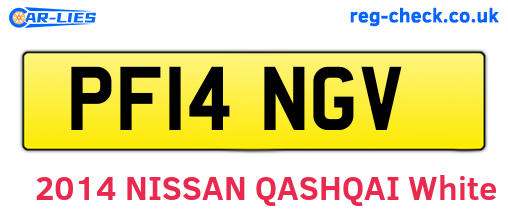 PF14NGV are the vehicle registration plates.