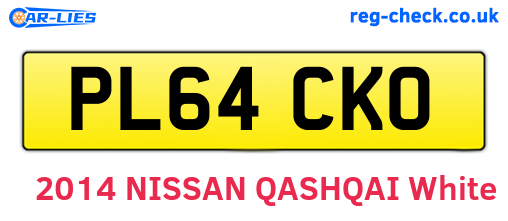 PL64CKO are the vehicle registration plates.