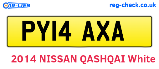 PY14AXA are the vehicle registration plates.