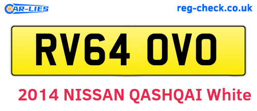 RV64OVO are the vehicle registration plates.