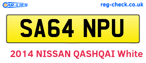 SA64NPU are the vehicle registration plates.