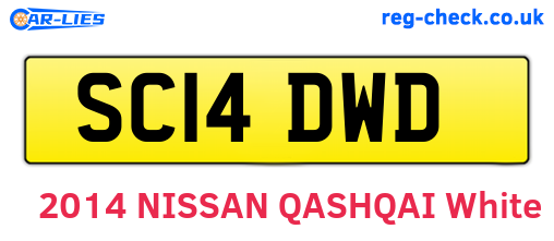 SC14DWD are the vehicle registration plates.