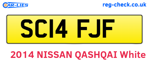 SC14FJF are the vehicle registration plates.