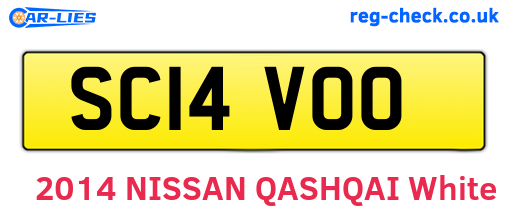SC14VOO are the vehicle registration plates.