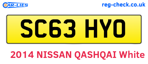SC63HYO are the vehicle registration plates.