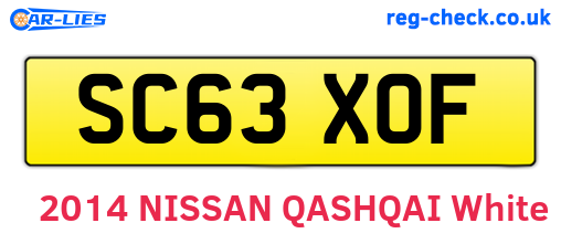 SC63XOF are the vehicle registration plates.