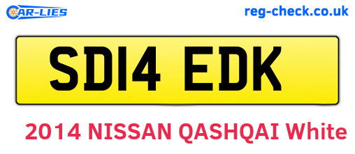 SD14EDK are the vehicle registration plates.