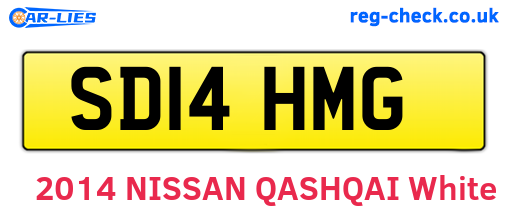 SD14HMG are the vehicle registration plates.