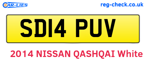 SD14PUV are the vehicle registration plates.