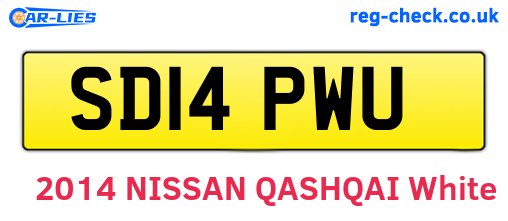 SD14PWU are the vehicle registration plates.