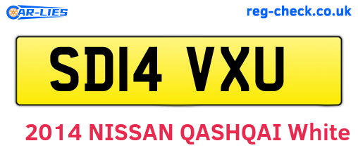 SD14VXU are the vehicle registration plates.