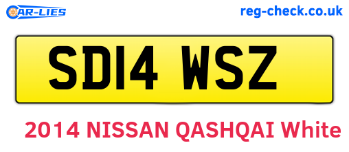 SD14WSZ are the vehicle registration plates.