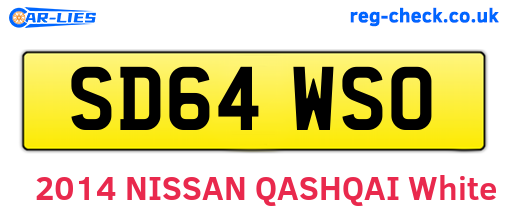SD64WSO are the vehicle registration plates.