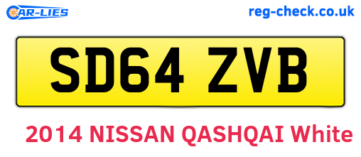 SD64ZVB are the vehicle registration plates.