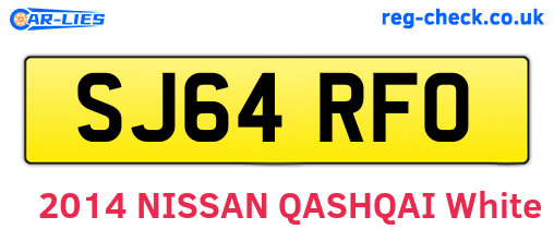 SJ64RFO are the vehicle registration plates.