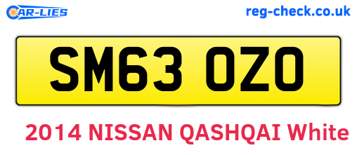 SM63OZO are the vehicle registration plates.