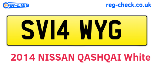 SV14WYG are the vehicle registration plates.