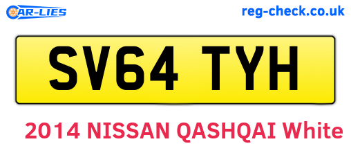 SV64TYH are the vehicle registration plates.