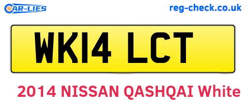 WK14LCT are the vehicle registration plates.