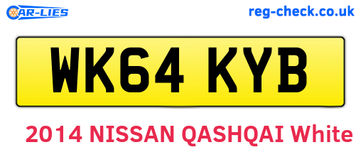 WK64KYB are the vehicle registration plates.