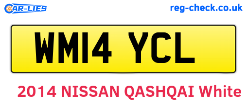 WM14YCL are the vehicle registration plates.