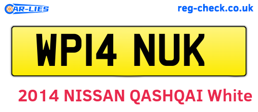 WP14NUK are the vehicle registration plates.