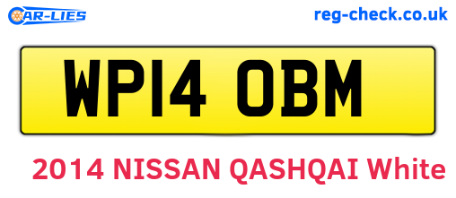 WP14OBM are the vehicle registration plates.