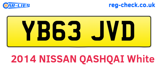YB63JVD are the vehicle registration plates.