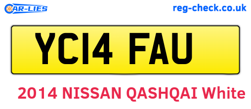 YC14FAU are the vehicle registration plates.