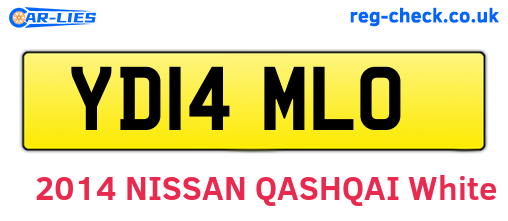 YD14MLO are the vehicle registration plates.