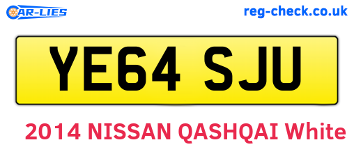 YE64SJU are the vehicle registration plates.
