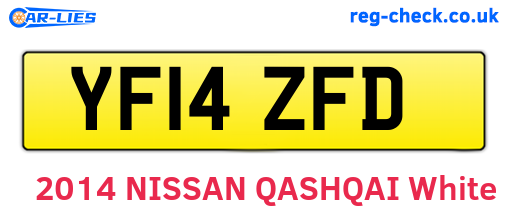 YF14ZFD are the vehicle registration plates.