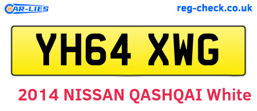 YH64XWG are the vehicle registration plates.