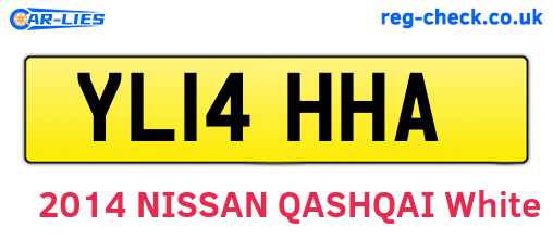 YL14HHA are the vehicle registration plates.