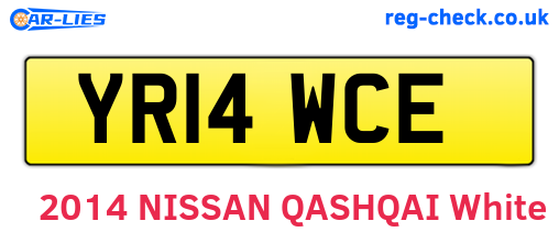 YR14WCE are the vehicle registration plates.