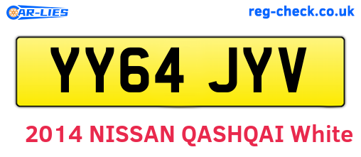 YY64JYV are the vehicle registration plates.