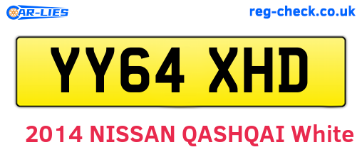 YY64XHD are the vehicle registration plates.