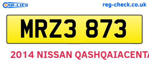 MRZ3873 are the vehicle registration plates.