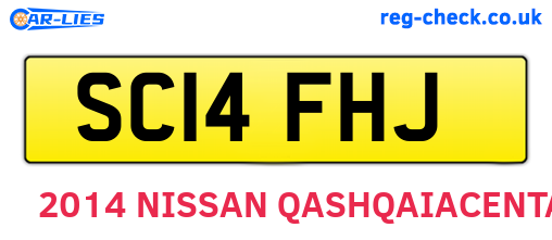 SC14FHJ are the vehicle registration plates.