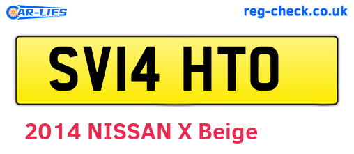 SV14HTO are the vehicle registration plates.