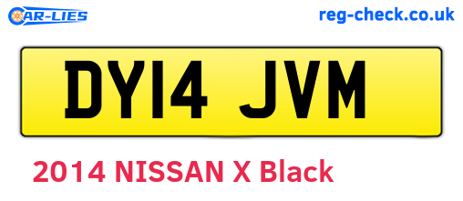 DY14JVM are the vehicle registration plates.